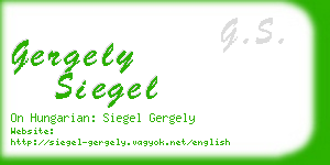 gergely siegel business card